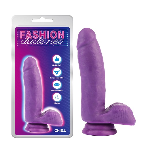 6.7'' Dual Density Cock Dildo สีม่วง