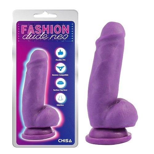 6.9'' Dual Density Cock Dildo สีม่วง