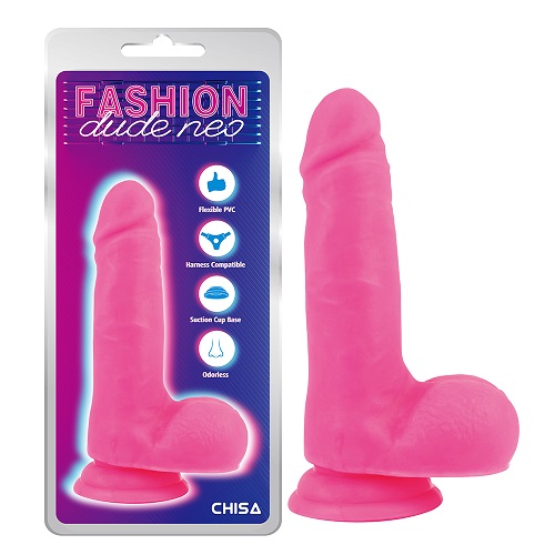 7'' Dual Density Cock Dildo สีชมพู